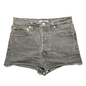 Levi's Ribcage Shorts Black Denim Size 30